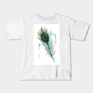 Peacock feather Image Kids T-Shirt